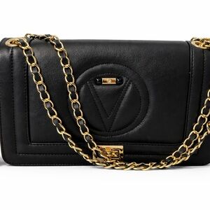 Valentino by Mario Valentino Black Leather Crossbody Bag